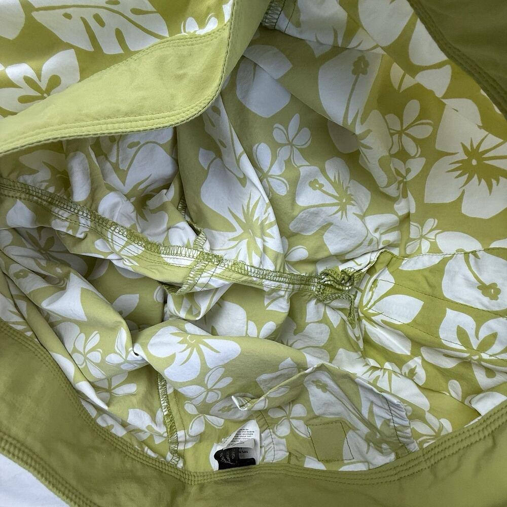 Vintage Patagonia Pataloha Capri Pants Women 12 Green Hawaiian Floral Outdoor - Picture 5 of 12